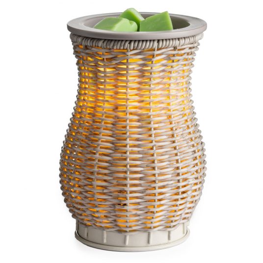 Graywash Wicker Wax Warmer