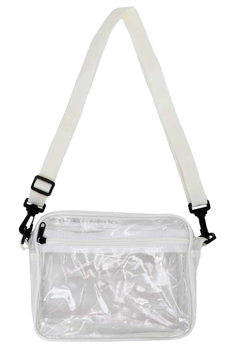 Clear PVC Crossbody Messenger Travel Bag