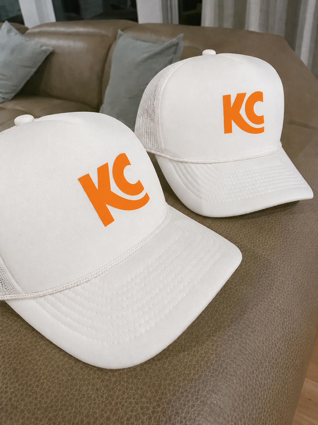 Red & Blue Kansas City KC Rope Trucker Hats - World Cup Colors