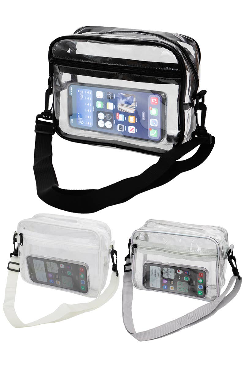 Clear PVC Crossbody Messenger Travel Bag