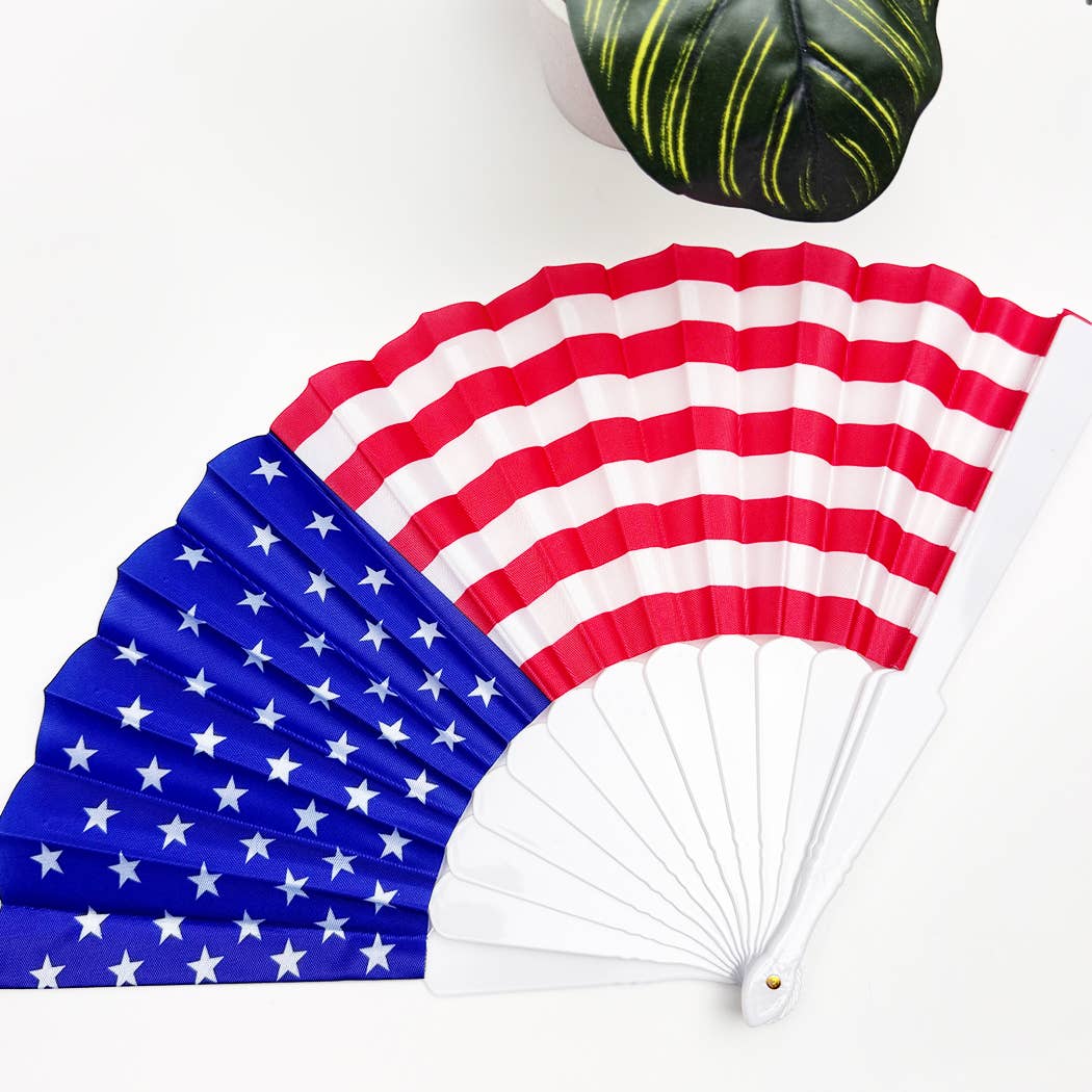American Flag Hand Folding Fan