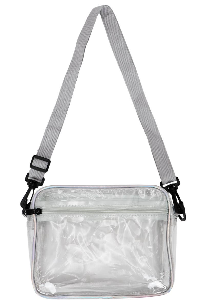Clear PVC Crossbody Messenger Travel Bag