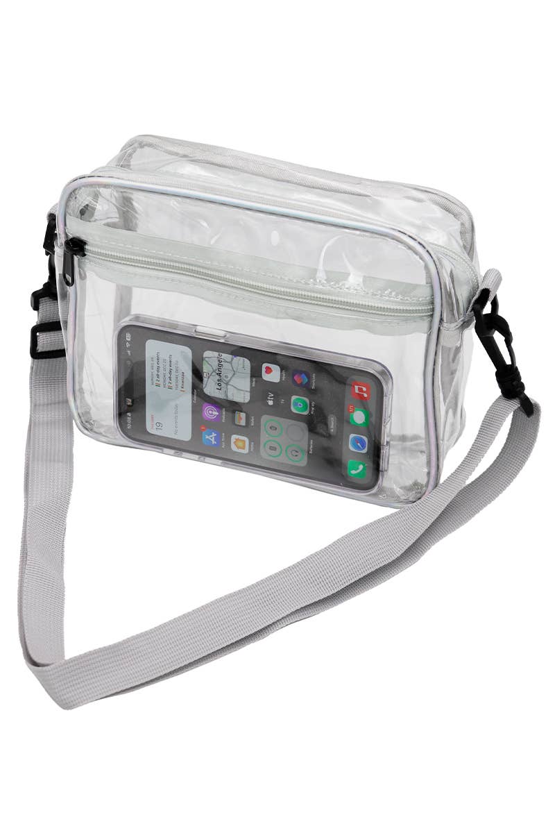 Clear PVC Crossbody Messenger Travel Bag
