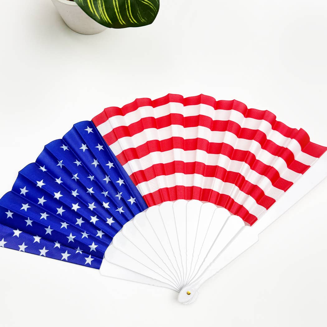 American Flag Hand Folding Fan