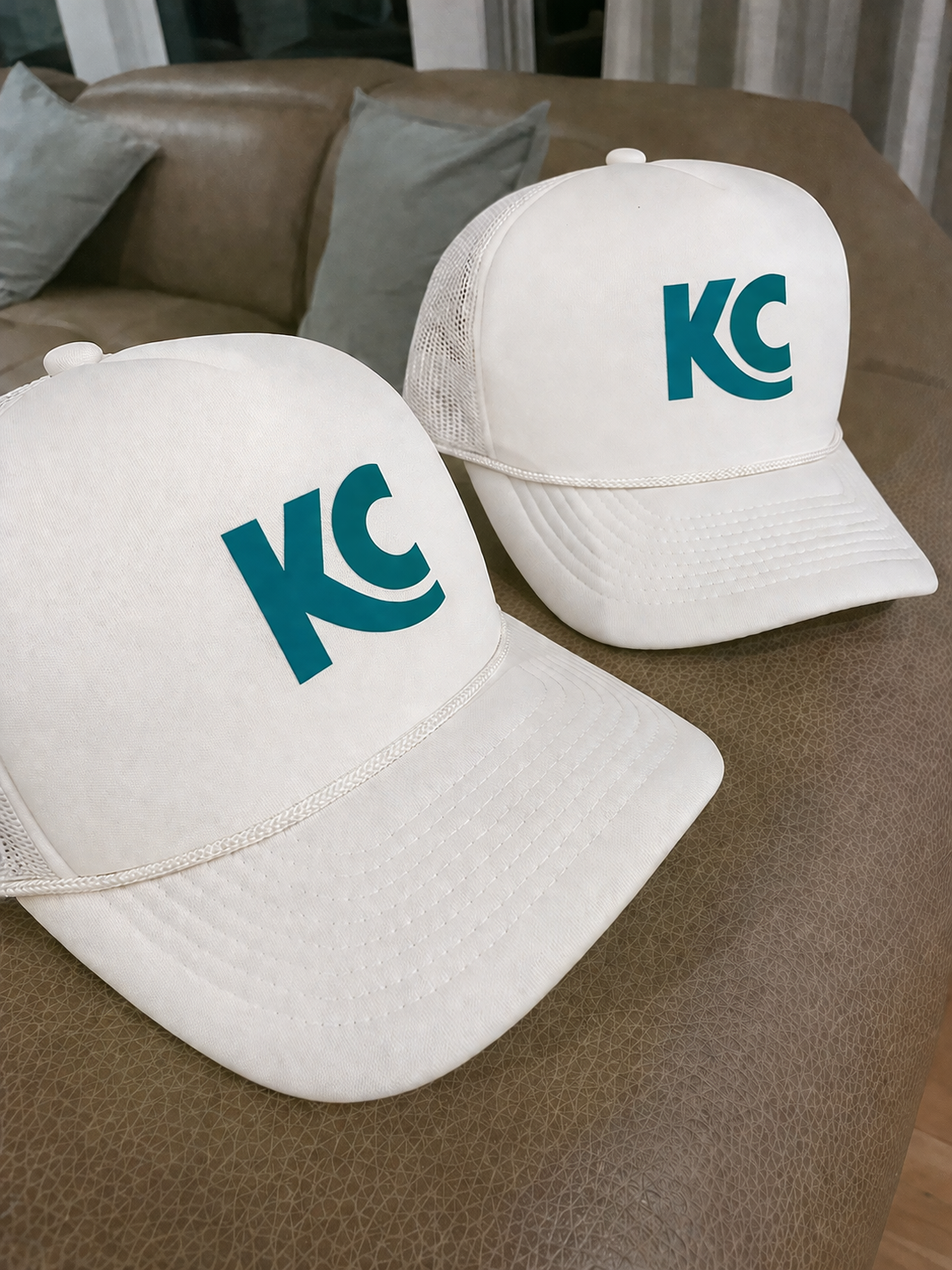 Red & Blue Kansas City KC Rope Trucker Hats - World Cup Colors