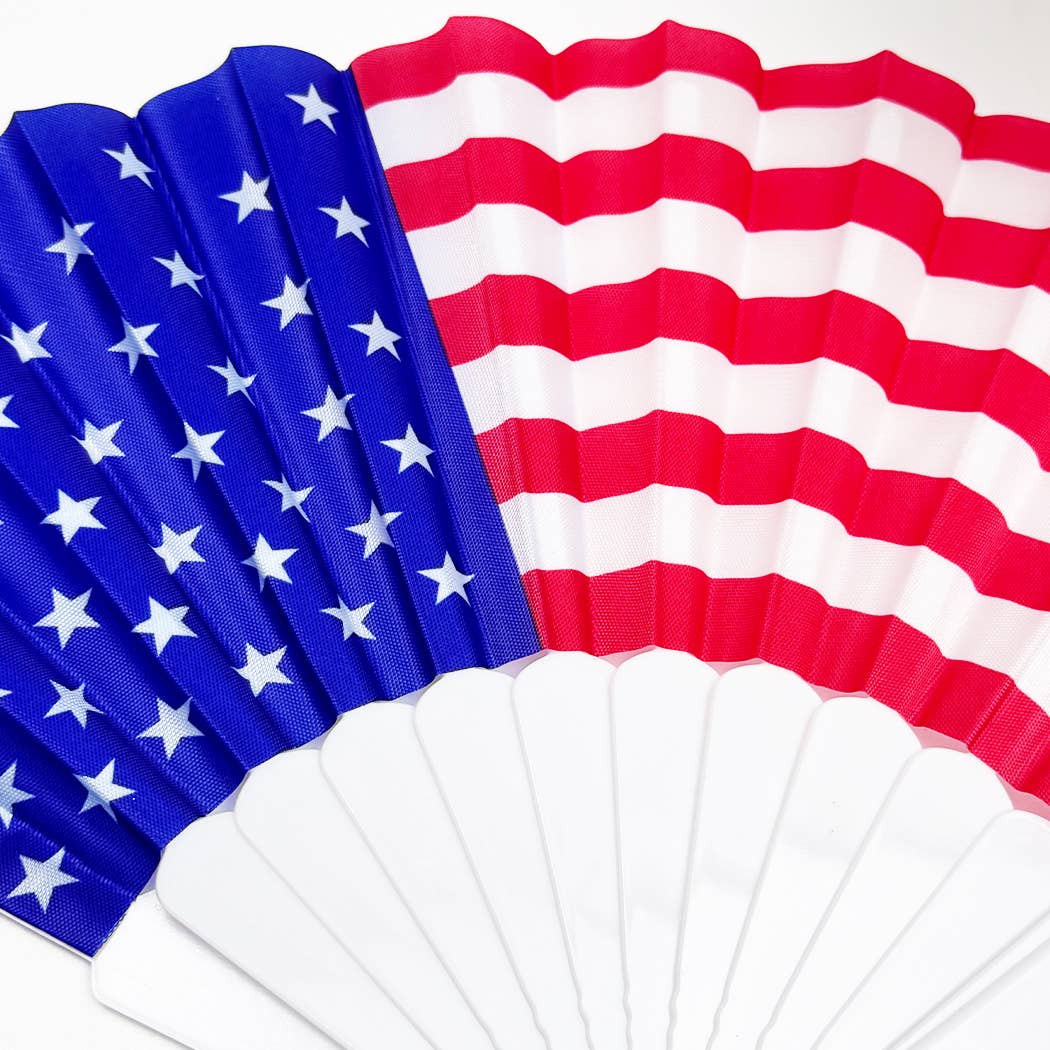 American Flag Hand Folding Fan