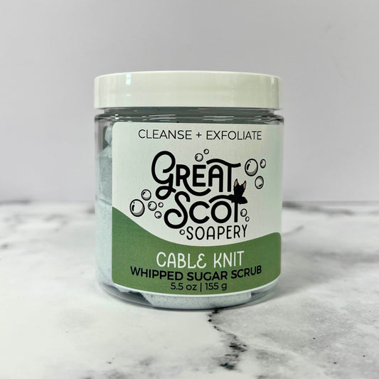 Cable Knit Whipped Sugar Scrub - Greatscotsoapery