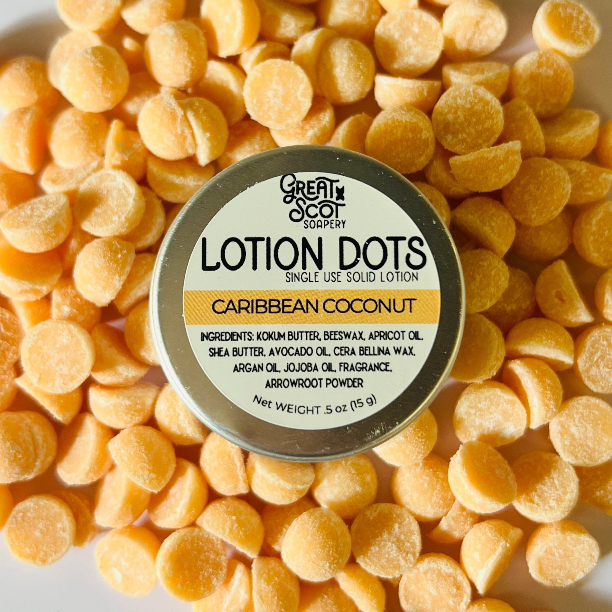Caribbean Coconut Lotion Dots - Greatscotsoapery