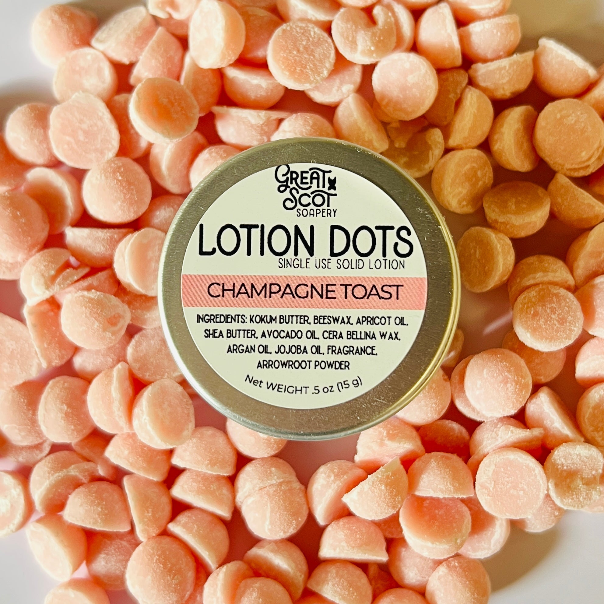 Champagne Toast Lotion Dots - Greatscotsoapery