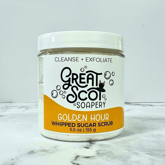 Golden Hour Whipped Sugar Scrub - Greatscotsoapery
