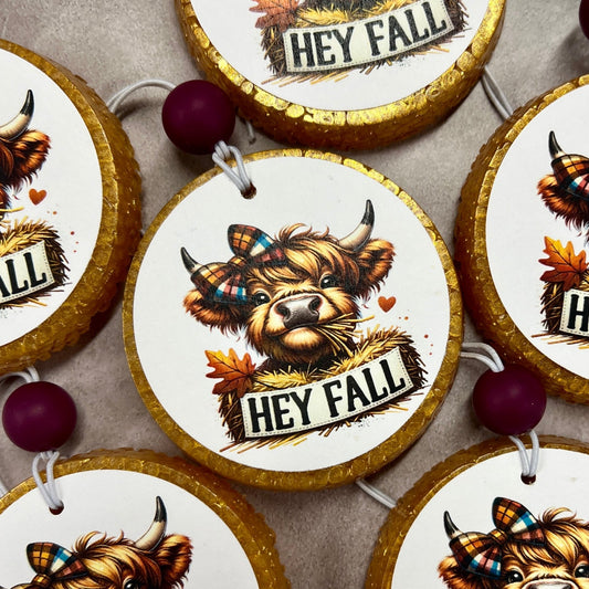 Hey Fall – Highland Cow Freshie - Greatscotsoapery