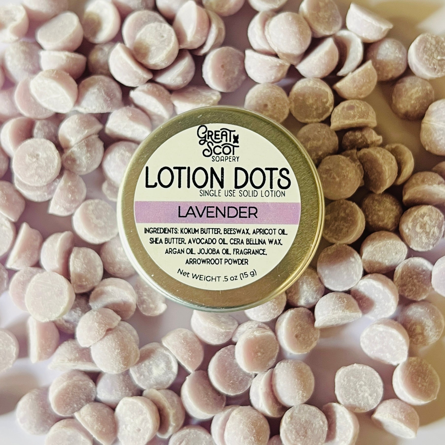 Lavender Lotion Dots - Greatscotsoapery