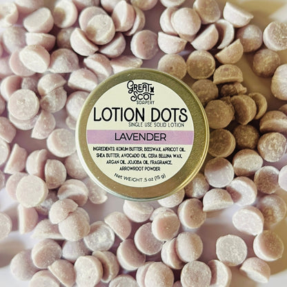 Lavender Lotion Dots - Greatscotsoapery