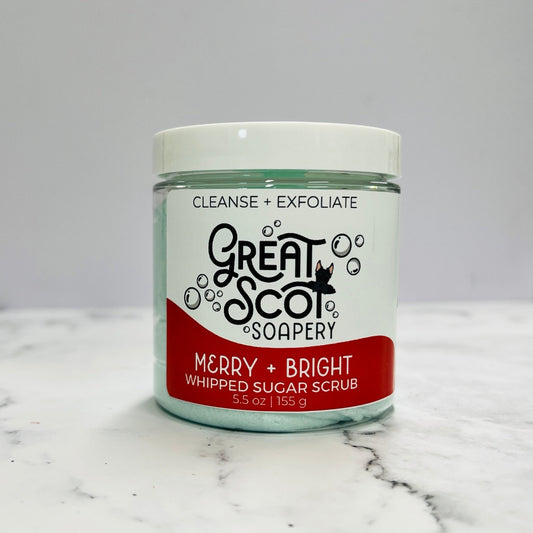 Merry + Bright Whipped Sugar Scrub - Greatscotsoapery