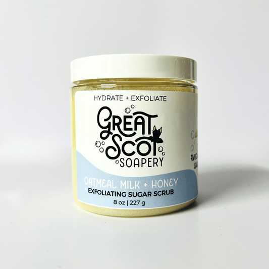 Oatmeal Milk + Honey Sugar Scrub - Greatscotsoapery