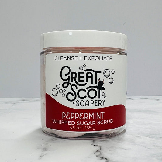Peppermint Whipped Sugar Scrub - Greatscotsoapery