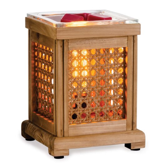 Wood & Cane Vintage Style Bulb Wax Warmer - Greatscotsoapery