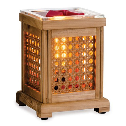 Wood & Cane Vintage Style Bulb Wax Warmer - Greatscotsoapery